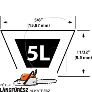 Szíj  L 55” = 1397,00 mm / W 5/8” = 15,88 mm / Típus 5L 