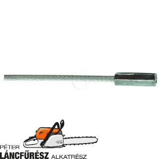 Gázkábel, L 2,50 m, Ø csőkötés 6,5 mm, L csőkötés 20 mm, Ø kábel 3 mm 