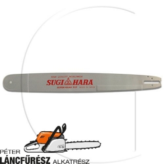 Sugi-Hara vezetőlemez régi Oleo-Mac, Jonsered 48cm 0,404" 1,5mm 62sz orrpáncélos