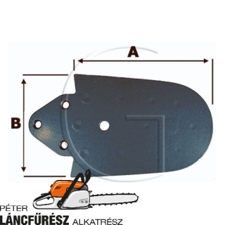 Cserélhető orrbetét, L 91 mm, W 66,8 mm, vastagság .058= 1,5 mm