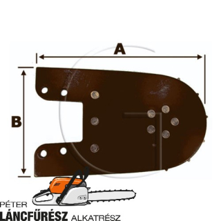 Cserélhető orrbetét, L 105 mm, W 71 mm, fogak 12, vastagság .063” = 1,6 mm