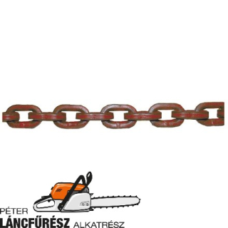 Négylapú lánc egyes Ø 8 mm hossz: 1 m megengedett vonóerő 4500 kg minőség 80 rot