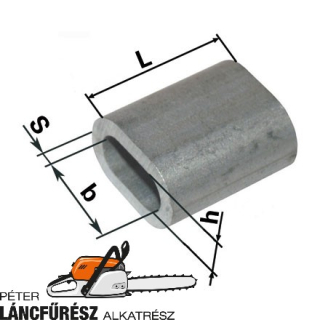 Présszorító Ø 2 x 7 mm, DIN3093-A, alumínium, hossz (L) 7,00 mm