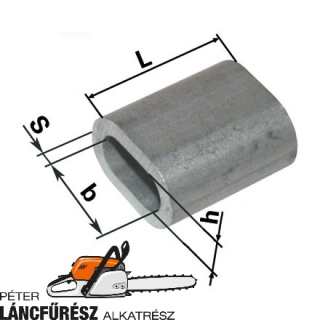 PrésszorítóØ 16 x 56 mm, DIN3093-A, alumínium, hossz (L) 56,00 mm