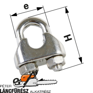 Kötélbilincs nemesacél 5,0 mm V4A DIN 741 1 db, magasság (H) 24,00 mm