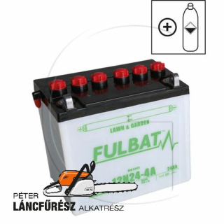 Fulbat akkumulátor 12V 24Ah 184x124x175mm savval, + bal