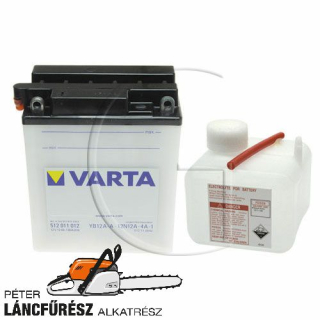 Varta akkumulátor 12V 12Ah 136x82x161mm savval, + bal