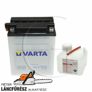 Varta akkumulátor 12V 14Ah 136x91x166mm savval, + jobb