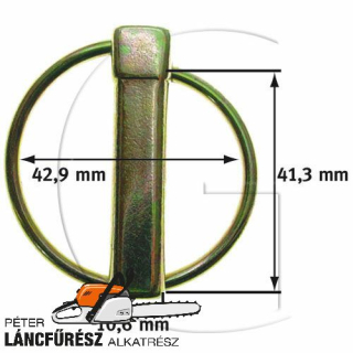 Rugos biztosito kor 5db , csap 10,6mm 41,3mm, gyűrű 42,9mm
