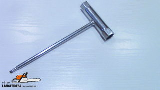 Kombi T kulcs, Torx T27 végű , 16mmx19mm x 220mm