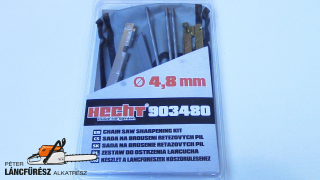 Hecht 903480 reszelő készlet 3db 4,8mm és lapos reszelővel sablonokkal