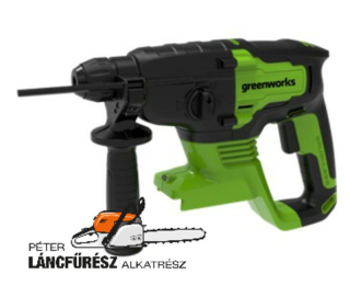 Fúró-vésőkalapács akkumulátoros Greenworks GD24SDS2 24v sds ütvefúró (2j) akku és töltő nélkül