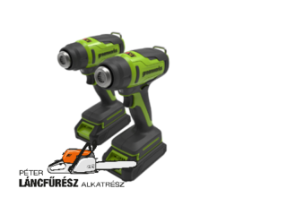 Hőlégfúvó akkumulátoros Greenworks 24V akku és töltő nélkül