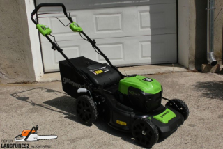 Fűnyíró önjáró fűgyűjtős akkumulátoros Greenworks GD40LM46SP 40v, 46 cm, akku és töltő nélkül