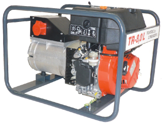 TR-8.0 L dízelmotoros áramfejlesztő Lombardini I5LD500 motor 4 és 8 KVA