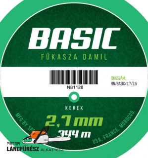 BASIC  damil 2.7mm kerek 344 méter