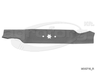 Fűnyíró kés MTD B155, H165 538mm, 6 ágú csillag, 3 furatos
