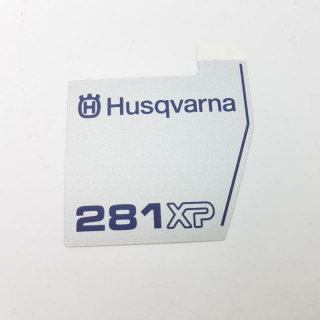 Matrica Husqvarna 281XP indító fedélre  - eredeti