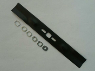 Fűnyíró kés több típus 450mm, univerzális egyenes, betétgyűrűvel