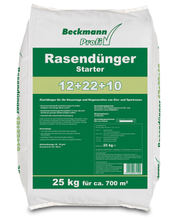 Beckmann - Gyeptrágya fűmagvetéshez, gyepszőnyeg telepítéshez 12+22+10, 25kg