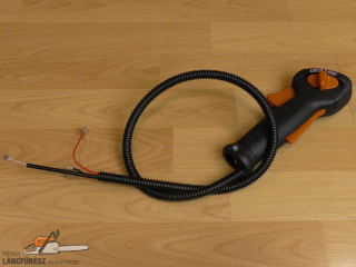 Stihl FS 120 200 250 kapcsoló és gázkar bowdennel - henger diós és körsarus